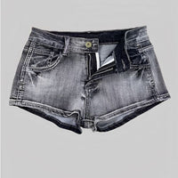 Low Waist Washed Denim Shorts Women's Tight