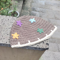 Dopamine XINGX Handmade Crochet Cotton Bucket Hat