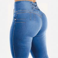 Women's High Waist Tight Stretch Shaping And Hip Lifting Jeans