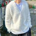 Mohair American Retro V-neck Sweater Coat