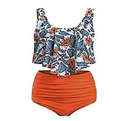Printed high waist bikini