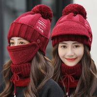 Women's ear protection knitted hat