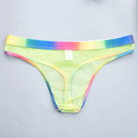 Men's Underwear See-through Dress Rainbow Edge