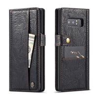 Samsung Note8 crack retro simulation leather flip wallet card Samsung note9 protective cover