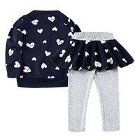 Children's fake two long-sleeved sweater dresses for girls