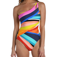 European And American Swimwear Bikini Women's Solid Color Shoulder