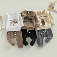 Infant And Toddler Alphabet Animal Print Long Sleeve Sweater Casual Leggings