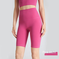 Nylon High Waist Lift Shorts Tight Sports