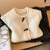 Loose-fitting Single-breasted Layered Top For Winter