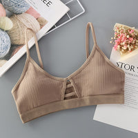 Thread cotton no steel ring bra hollow underwear