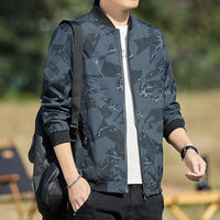 Men's Jacket Stand Collar Casual Baseball Uniform Thin Camouflage Jacket