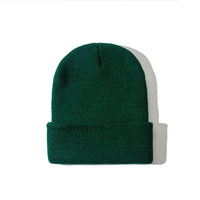 Pure color warm knitted hat