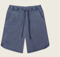 American Style Retro Washed Side Slit Drawstring Shorts