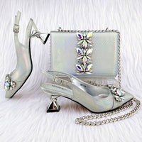 French Stiletto Heel Low Heel High Heels Can Be Crossbody Hand Bag