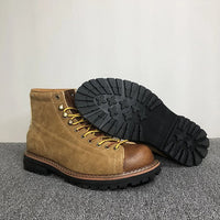 Autumn And Winter Men's Round Toe Fashion Casual Leather Shoes Martin Boots