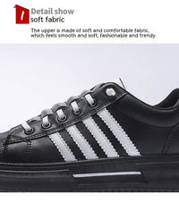 Men's White Shoes New Trendy All-match Low Casual Shoes