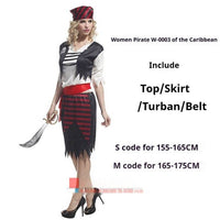 Adult Men's And Women's Fancy Dress Ball Performance Costume Captain Costume