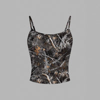 Women's Top Summer Clothing Sweet Printed Tube Top Retro Spaghetti Straps