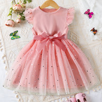 Fashionable Little Girl Starry Princess Dress Tulle