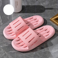 Summer Home Slippers With Hollow Sole Design Non-slip Floor Bathroom Slipper For Women Men's House Shoes