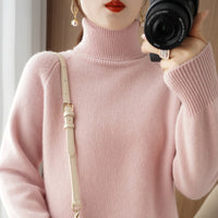 Women's Fashion High Collar Knitted Sweater