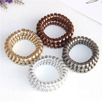High Elasticity Electric Coil Bright Silver Hair Rope