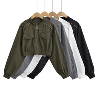 Short American-style Vintage Workwear Jacket