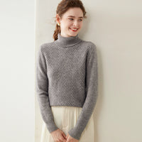Knitted Cashmere Casual All-matching Fashion Pullover Bottoming Sweater