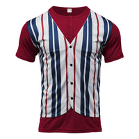 Retro False Two-piece Patchwork Shirt Summer Design Casual V-neck Cardigan