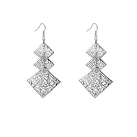 European And American Exaggerated Multi-layer Hollow Metal Wafer Earrings
