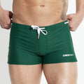 Men's Flat Angle Large Medium Waist Solid Color Beach Trunks