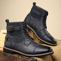 Non-slip Retro Mid-Top Pointed Men's Casual Martin Boots