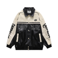 American Retro Alphabet Embroidered Lapel Baseball Uniform