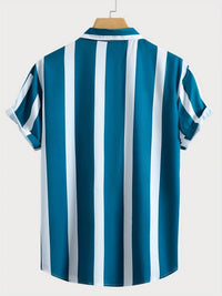 Summer Beach Short-sleeved Lapel Casual Shirt
