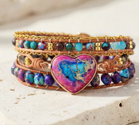 Stone Hand-woven Multi-layer Leather Chain Jewelry Bracelet