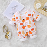 Children's Clothing Autumn And Winter Baby Thick Cotton Jumpsuit Baby Jumpsuit Long Sleeve