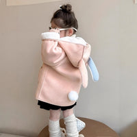 New Children Fashionable Fleece-lined Little Girl Thickened Warm Coat