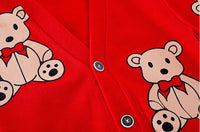 Fashion Simple Bear Print Boy Suit