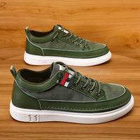 Casual Men's Sneakers High-end Versatile Canvas Sneakers Bandage Dress