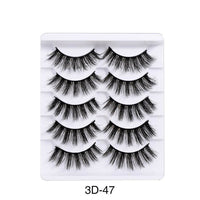 5 Pairs Of Natural Curly And Dense Three-dimensional Simulation 3D False Eyelashes