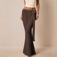 Metal-accented Figure-hugging Sheath Dress