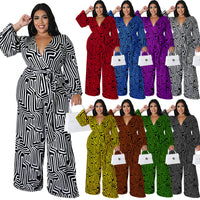Womens Long-Sleeve Jumpsuit With Straight-Leg Pants