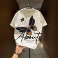 Men's Casual Bottoming Top With Butterfly Pattern