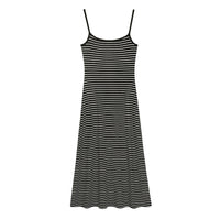 Versatile Slim-fit Striped Slip Dress For Women