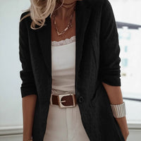 Womens Stylish Casual Solid-color Long-sleeve Jacket
