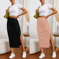 American-style Retro Chic Three-dimensional Slit Skirt For Women