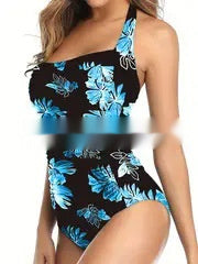New European And American Women's One-piece Printed Swimsuit
