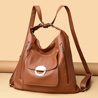Washed Leather Shoulder Large Capacity Portable Messenger Bag