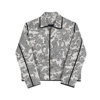 Design Relief Texture Jacquard Lapel Short Jacket Men