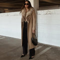Fur Collar Long Woolen Coat Women